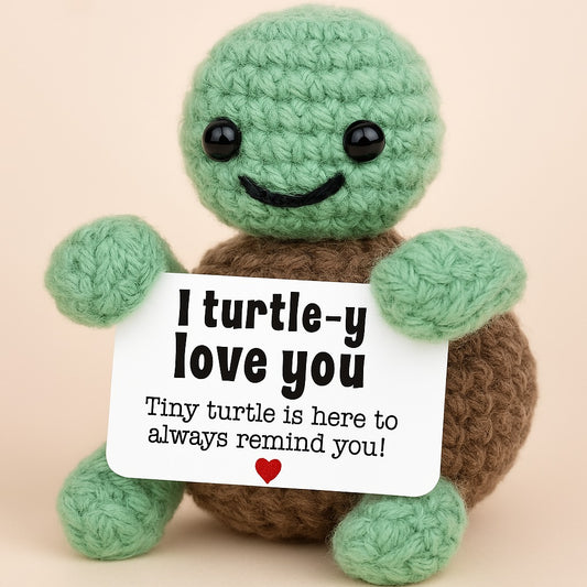 Handmade Crochet Turtle – Uplifting Emotional Support Gift